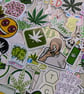 Stoner Weed Stickers 25 or 50  420 Vinyl decals Waterproof for Laptops