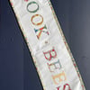 Special Order floral 'Book Bees' fabric banner 
