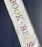 Special Order floral 'Book Bees' fabric banner 