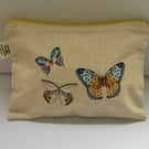 Three butterflies makeup bag.