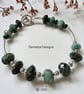 Artisan Natural Emerald Sterling Silver Bracelet - Image 3