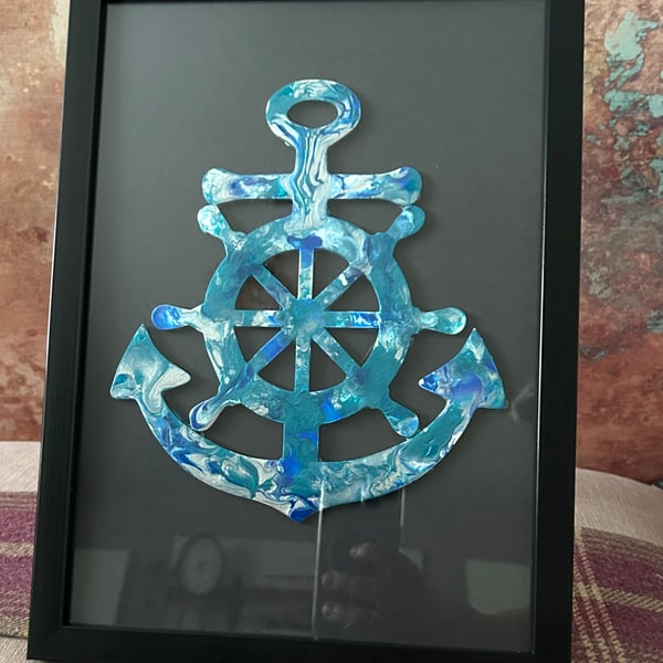 Anchor and ships wheel picture