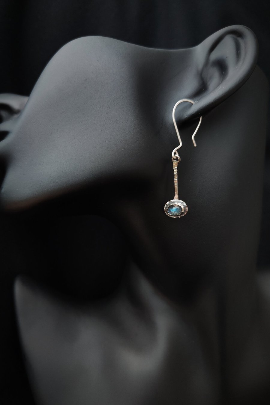 Labradorite sterling silver drop earrings