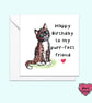 Hand Drawn Cat Birthday Card, Happy Birthday to My Purrfect Friend - Image 2