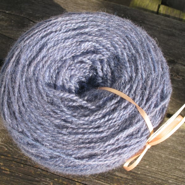 Hand-dyed Jacob & Alpaca Double Knitting (Sport) Wool Lavender 100g
