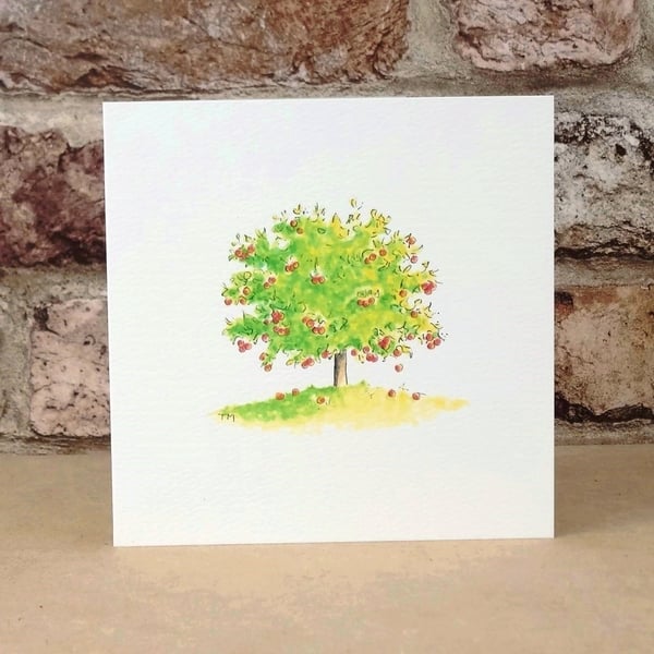 Card Blank Apple Tree Eco Friendly