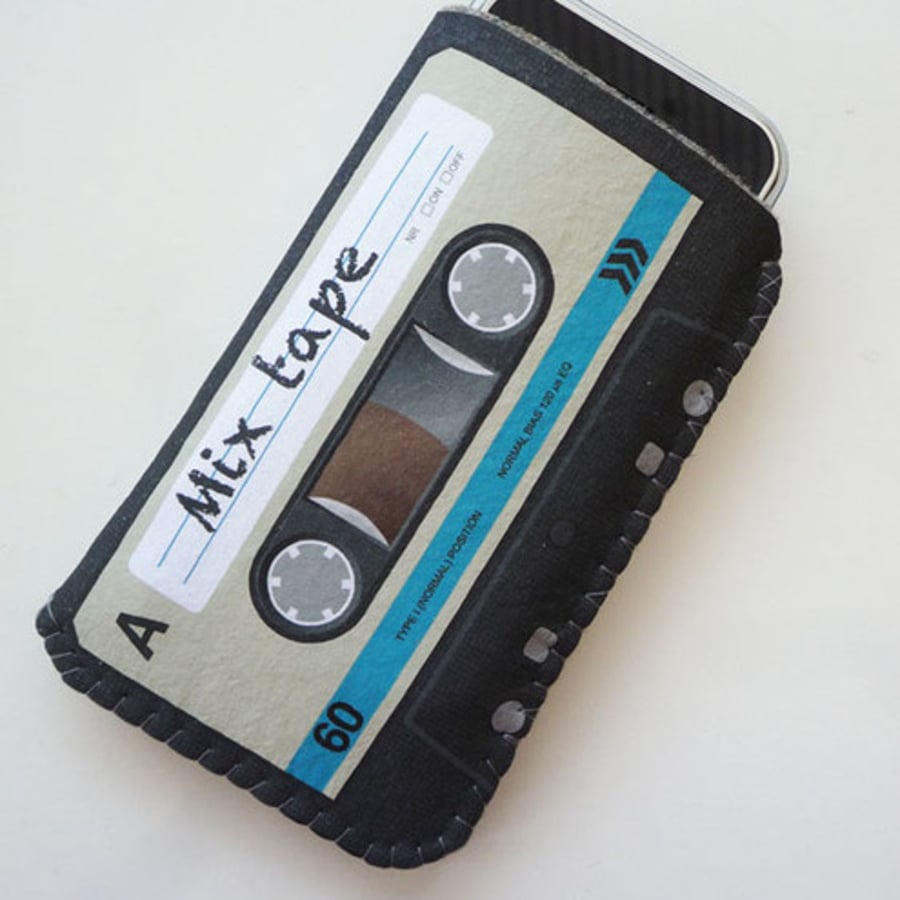 Blue Cassette Tape iPhone Case Phone Case (fits iPhone, Samsung, HTC, Nokia)