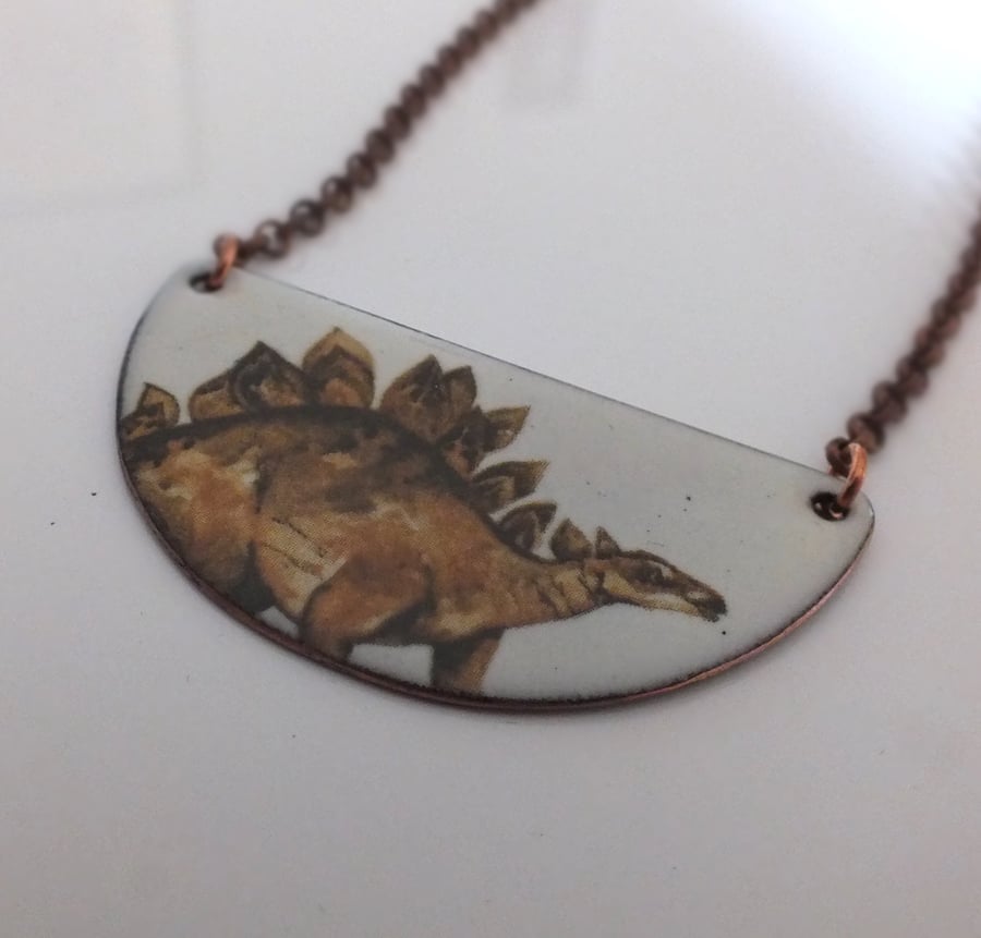 Stegosaurus necklace