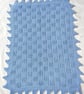 Textured pale blue baby blanket 100% cotton  - Image 1
