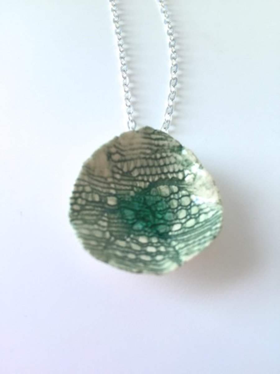 Green Drop Porcelain Necklace