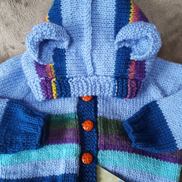 Blue Teddy Baby Hoodie