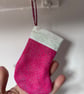 Summer seconds - pink with gold spots - Mini Christmas stocking - super cute - Image 2