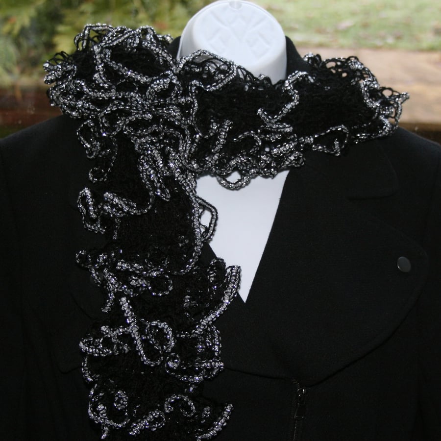 Black and silver scarf