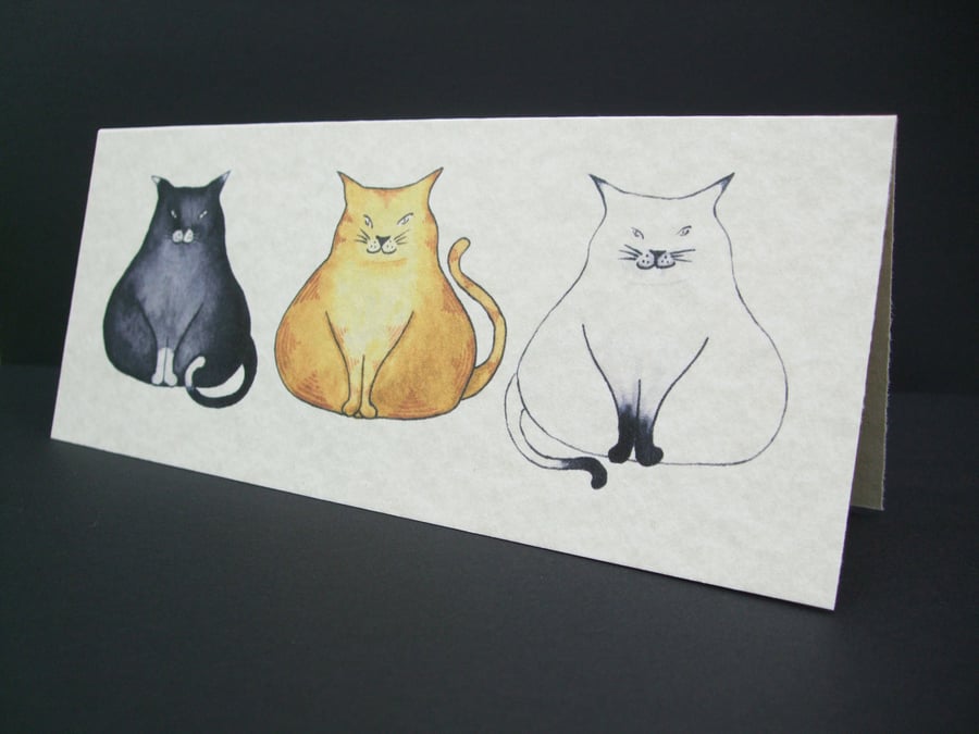 Three Fat Cats Card