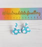 Clouds and sky statement stud and drop earrings ONE PAIR AVAILABLE - Image 5