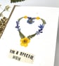 Handmade Birthday Card, Real Pressed Flower Heart,   - Image 2