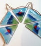 Fused Glass Seaside Bunting: Beach Themed Garden Decor