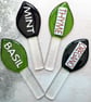 Handmade Fused Glass Leaf Shaped Plant Name Label  - Image 3