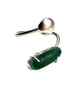 Green Seaham Multi Seaglass Adjustable Ring Handmade Sterling Silver - Image 2