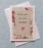 Hand-stitched words, pretty floral  fabric and applique heart - Image 4