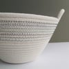 Jumbo Freshwater Bowl - a coiled rope bowl in shades of blue