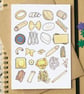 Pasta Alphabet Greetings Card