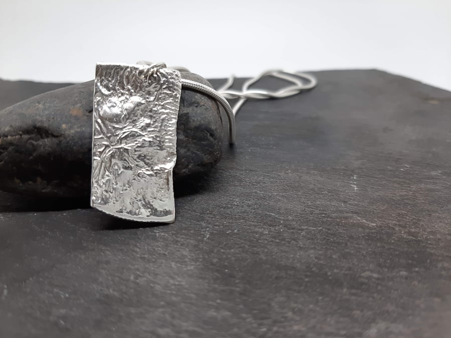 Sterling Silver Reticulated  Pendant