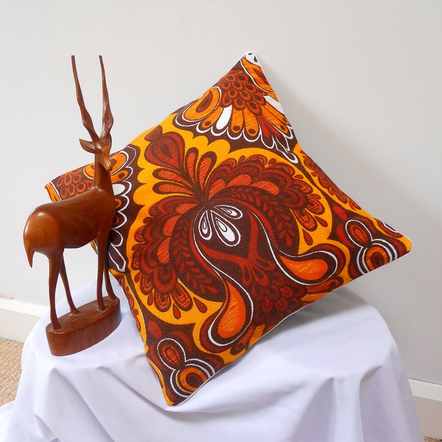 SALE  Vintage Fabric Cushion