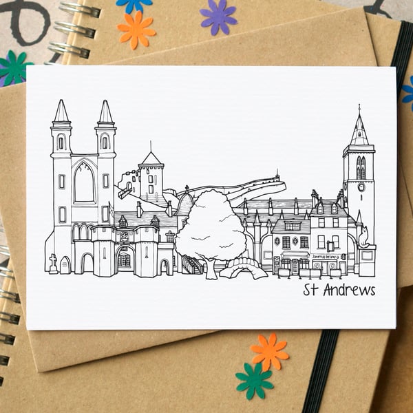 St Andrews Skyline Greetings Card
