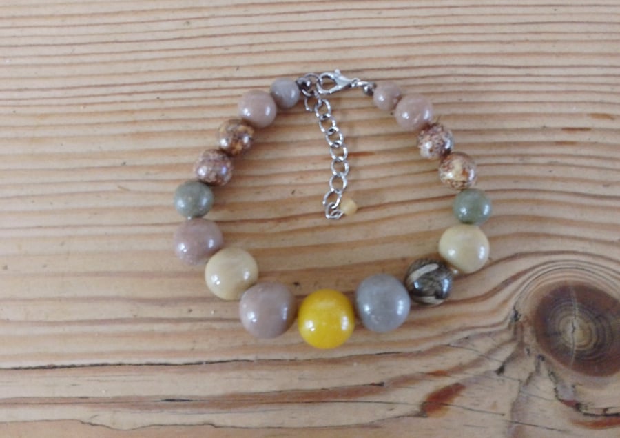 Handmade beaded bracelet.