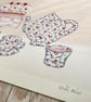 Afternoon Tea A4 embellished giclee print - tea and cake time - Image 2