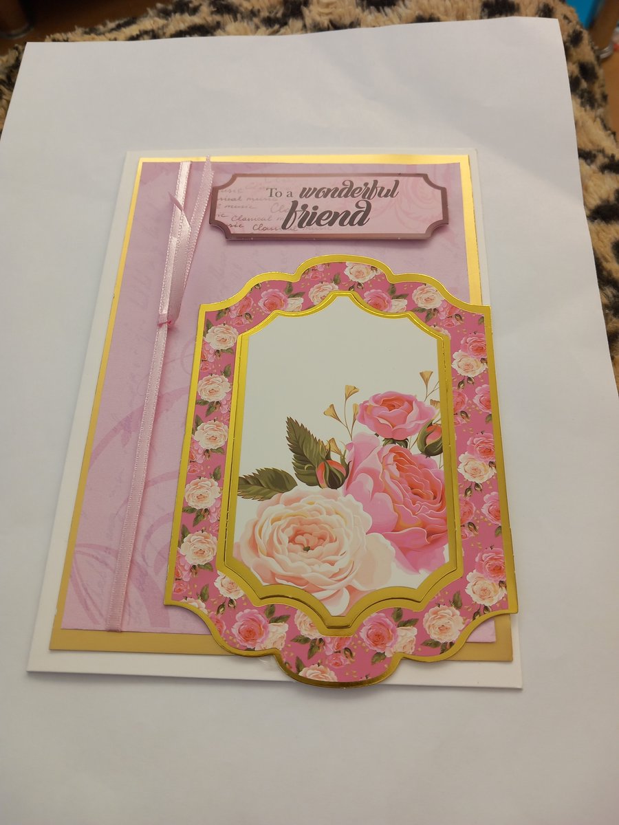 Birthday card female special friend floral greetings
