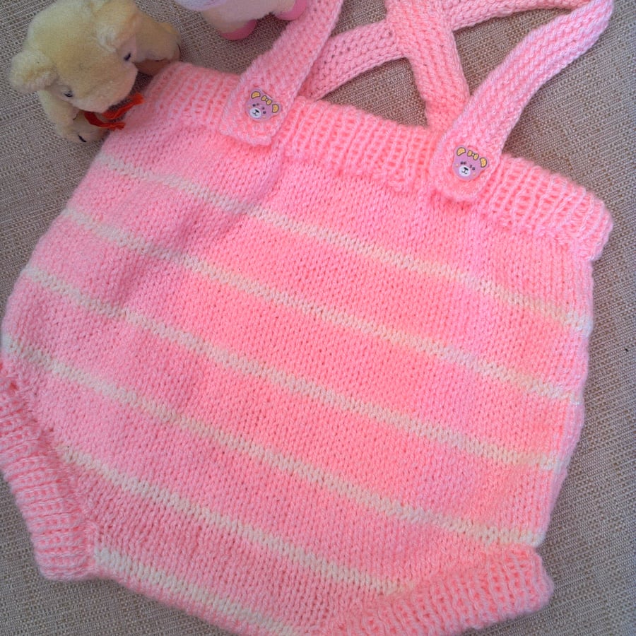Unisex Knitted Striped Romper for Baby, Baby Shower Gift, Baby Gift, Custom Make