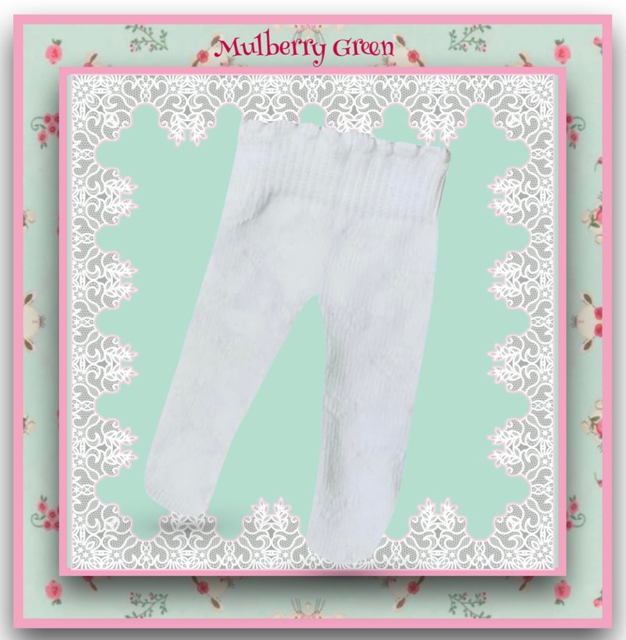 White  Heart Tights to fit the Mulberry Green characters 