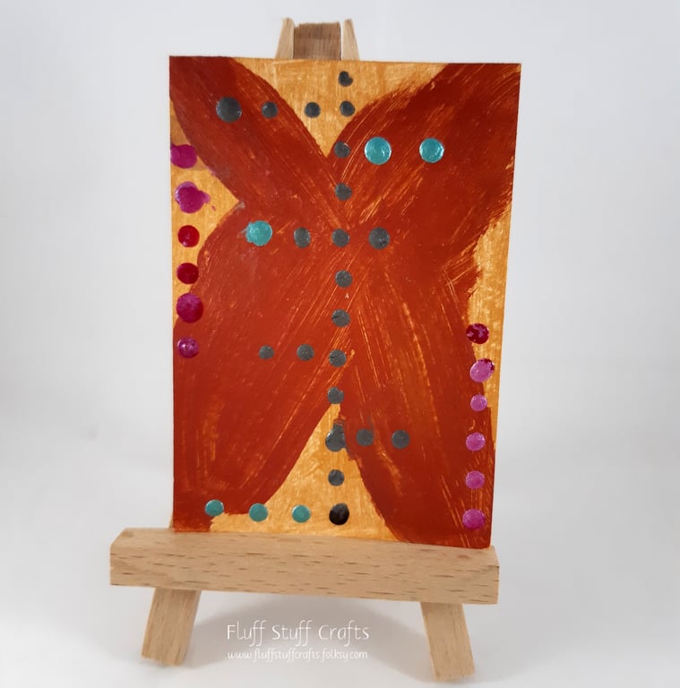 Abstract, acrylic paint ACEO 