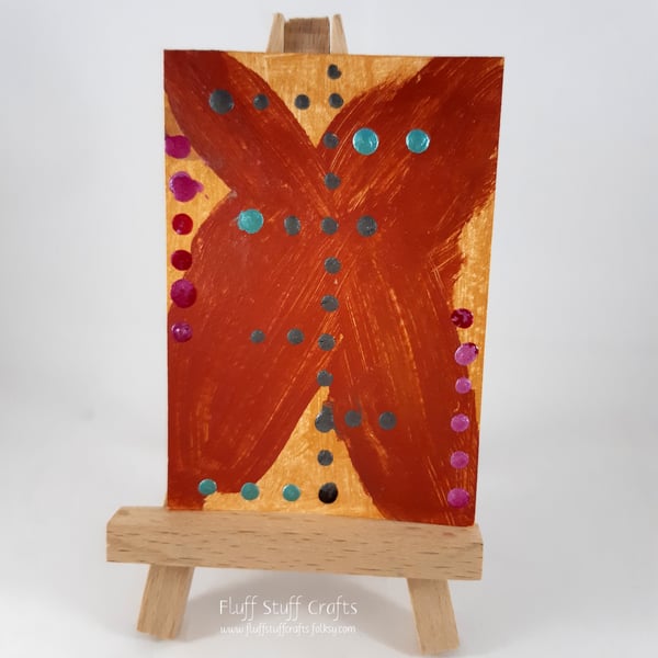 Abstract, acrylic paint ACEO 