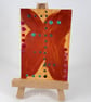 Abstract, acrylic paint ACEO  - Image 1