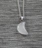 Crescent Pendant Gemstone on Silver Chain - Image 5