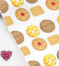 Biscuit wrapping paper with jammy dodger, bourbon, digestive biscuits - Image 7