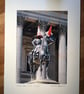 Duke, Horse, Cones, Glasgow mounted print FREE DELIVERY