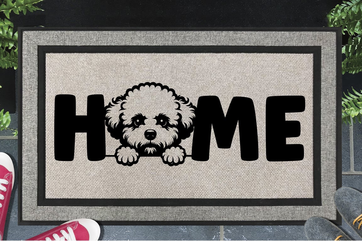 Bichon Frise Home Door Mat - All Weather Doormat - 45x70cm 