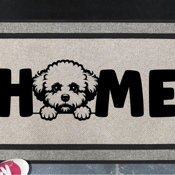 Bichon Frise Home Door Mat - All Weather Doormat - 45x70cm 