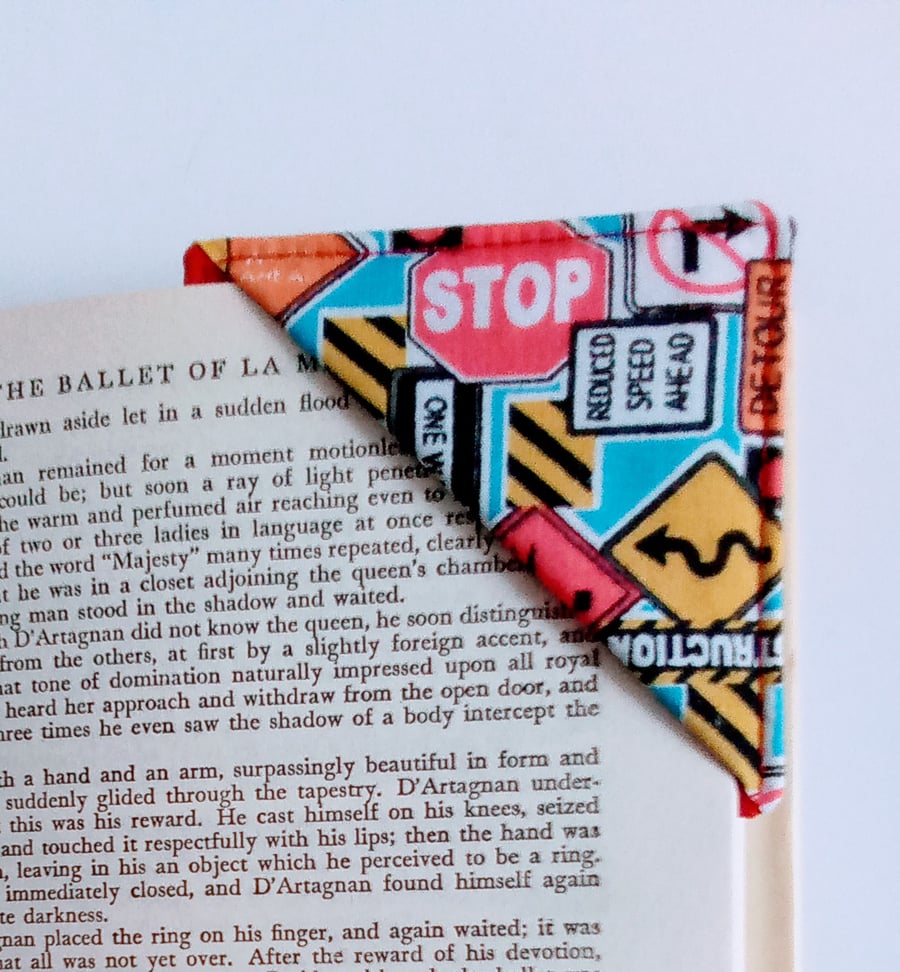 Bookmark, Corner bookmark,  pocket money gift, gift for him, book lover