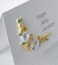 Handmade 80th birthday card with quilled flowers, any age - Image 4