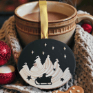 Wooden christmas tree decoration