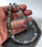Labradorite aquamarine and silver necklace - Image 3