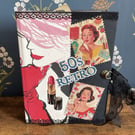 1950s style altered book junk journal scrapbook 