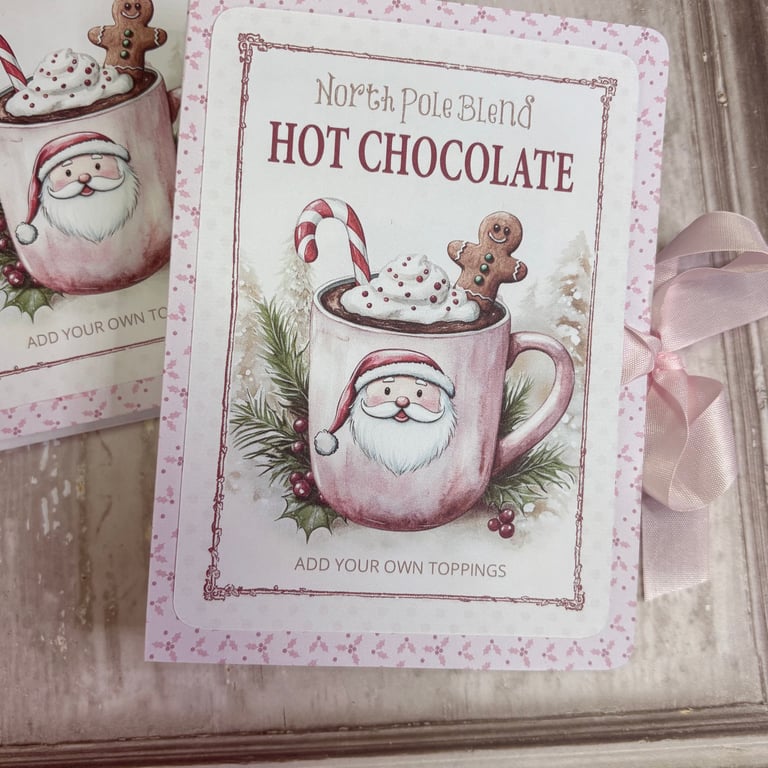 Hot Chocolate Gift Folder and Tag for Christmas by Carolee Crafts - PB6 0029