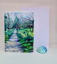 Hampton Court Daffodils – Blank Greeting Card - Spring Art Card