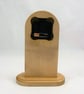 Mantle clock with pyrographed mouse on - Image 3